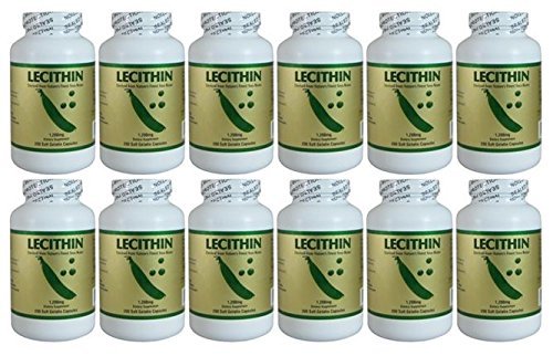 Letsitiin 1200mg, 200 Softgels (12 Pack)