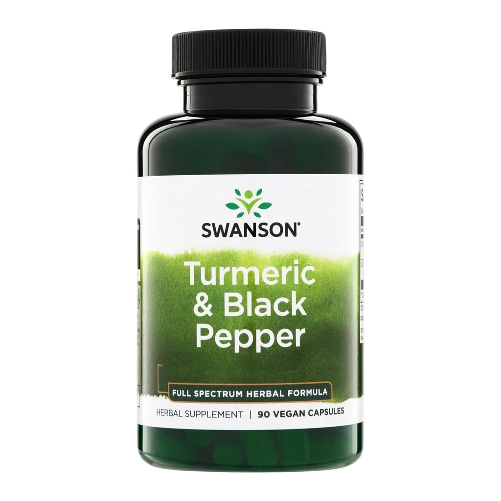 Swanson Premium - kurkum & must pipar - antioksüdant, seedimine ja liigese tugi - 90 Veg Caps (3 Pack)