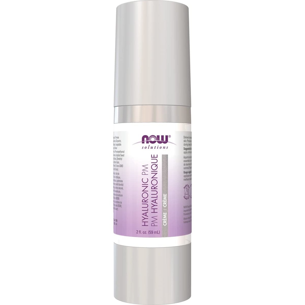 Now Foods Solutions, hüaluroonhape PM Creme, 2 fl oz (59 ml)