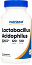 Lactobacillus Acidophilus 500 miljonit CFUd serveerimise kohta (120 kapslit)