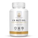 VTC VitaTradingCo. C8 MCT õlikapslid | Looduslikult saadud kaprüül C8 lisand | Kookosõli pillid | Püsiv energia | Keto Sõbralik, Non GMO | 100 Softgels