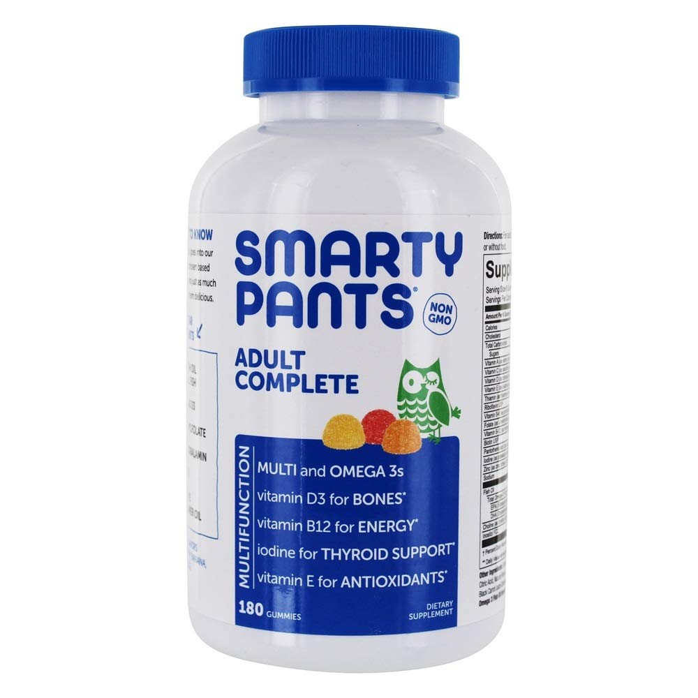 SmartyPants Adult Full Daily Gummy Vitamiinid: Gluteenivaba, Multivitamiinid ja Omega 3 DHA / EPA Kalaõli, Metüül B12, Vitamiin D3, Non-GMO, 180 arv (30 päeva pakkumine)