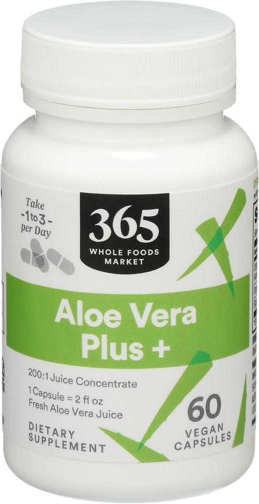 365 autor Whole Food Market, Aloe Vera Plus +, 60 Count