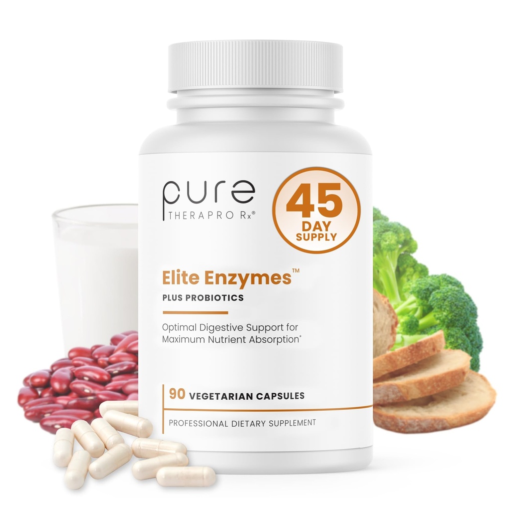 Puhas Therapro Rx Elite Ensüümid Eriti Tugevad Seedeensüümid Naistele Ja Meestele Täiendus, 90 Vegan Kapslit