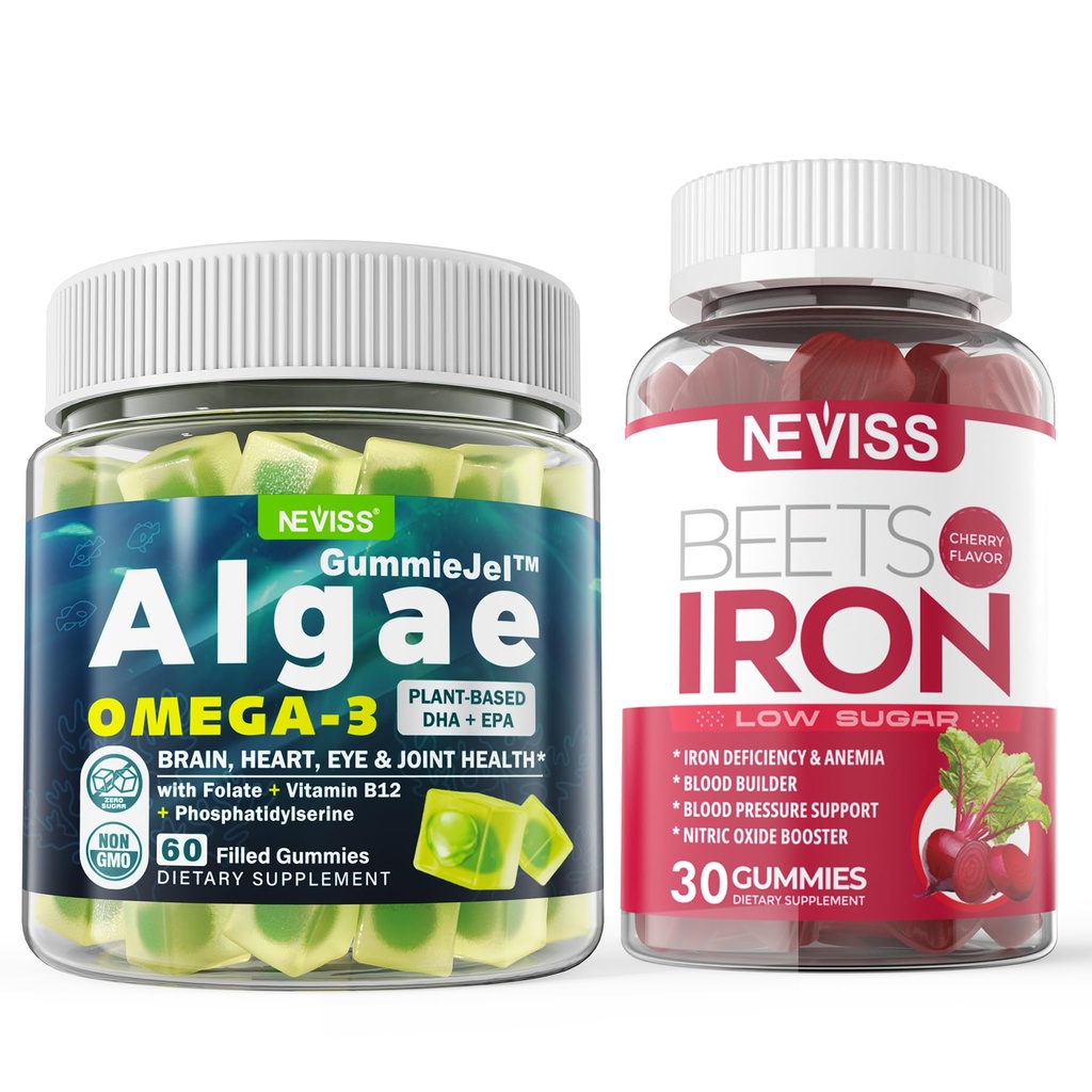 Vegan Omega 3 Gummies 1000mg + Raud Lisa 12,5mg