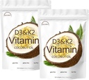 D3 + K2 Kookosõli Pehme geelid, Vitamiin D3 10000 iu Plus K2 (MK-7) 200 mcg, Vitamiin D3 K2 Supplement Softgels, Replenish Vitamiin D3 K2 Kookosõli Softgels 300 Gels