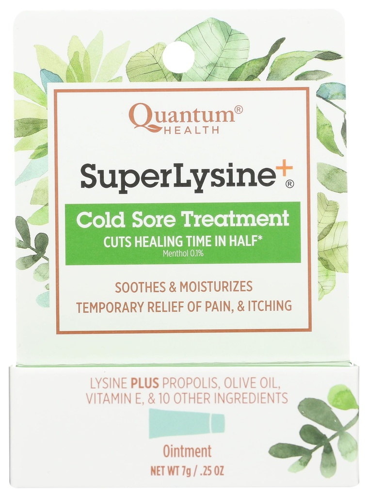 Quantum SuperLysine + Külma valu ravi salv | Leevendab valu, põlemist ja sügelemist | Lõikade tervenemisaeg poole 0,25 korda