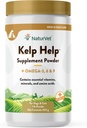 NaturVet Kelp Help Plus Omegas Naha- ja karvalisandid koertele ja kassidele, pulber, valmistatud USA-s globaalsete allikate koostisosadega 1 nael