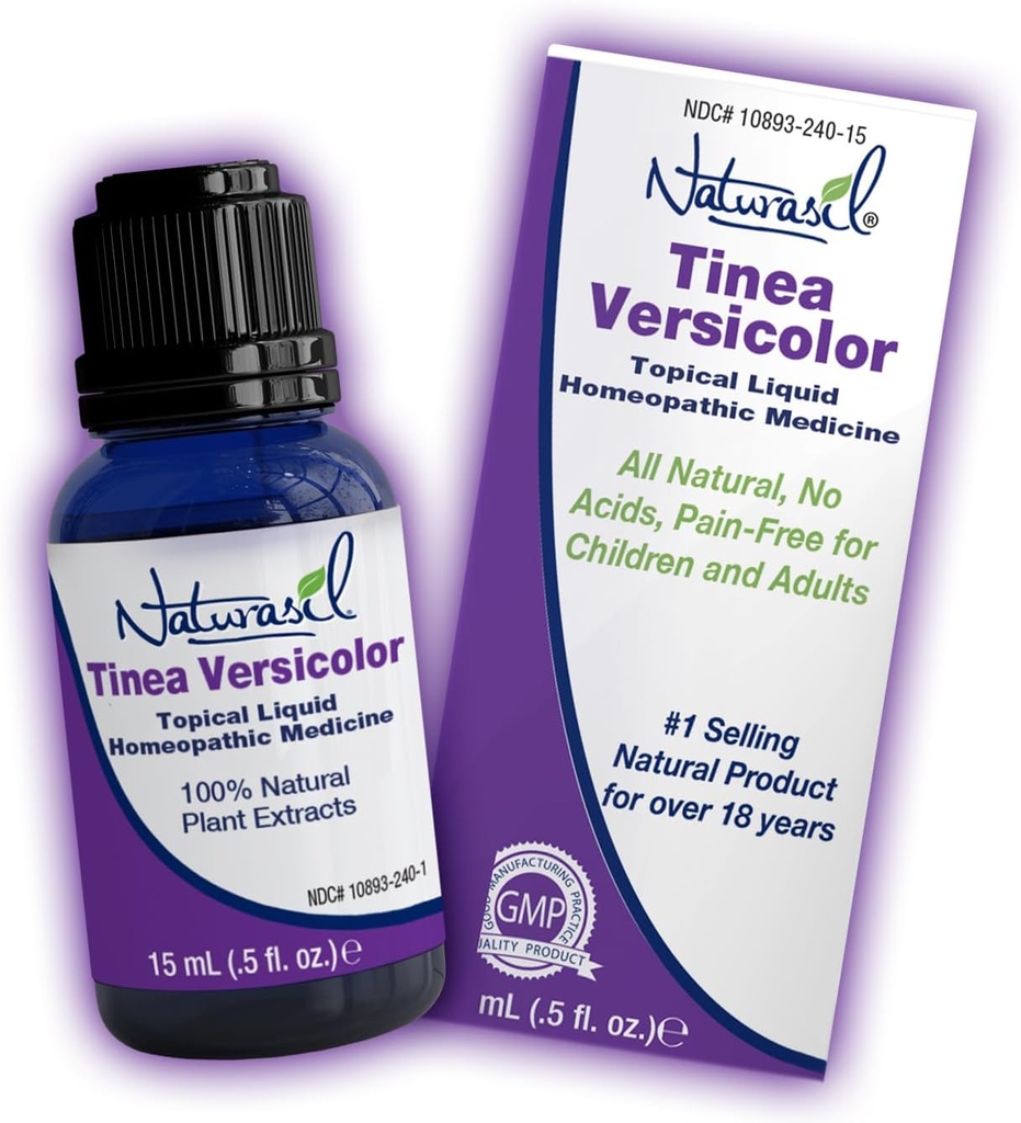Naturasil Võimas Tinea Versicolor Ravi - Kiiretoimeline Tinea Versico Relief | Parim Candida, Jock Itch, Sportlase Jalg & Värvimuutus | Ohutu igas vanuses | Tõhus paljudele nahatüüpidele | 15 ml