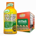 Vitamiinenergia Immuunsus + ekstra tugevus Energia Shot Mango 48 Pack, 260mg looduslik kofeiin, B-vitamiinid, tsitikoliin, roheline tee, immuunsuse ja fookuse toetus, null suhkur, gluteenivaba 1,93 fl oz