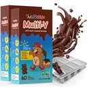 YUM-V'S - Kids Multivitamiini närimiskompvekid - Multivitamiin lastele täiendus - 16 vitamiinid ja mineraalid - vitamiinid, sealhulgas D, tsink, C, B kompleks ja rohkem, 60 loend (pakk 2)