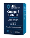 Life Extension Omega-3 Fish Oil Gummy Bites, EPA DHA rasvhapped, suurtes annustes EPA DHA toetus maitsvas närimisvormis, mitte-GMO, Gluteenivaba, 36 Gummy Bites