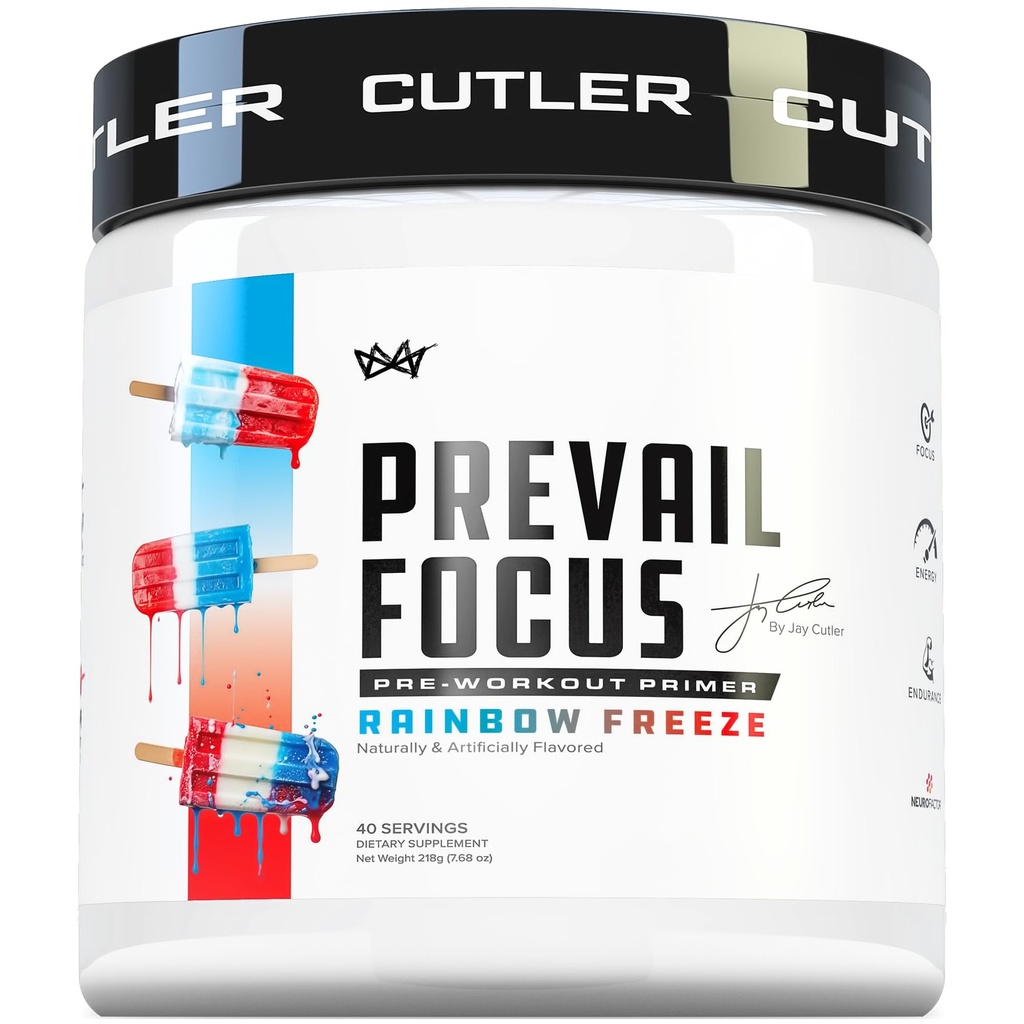 Prevail Pre Workout Pulber Nootropics: Pre Workout meestele ja naistele, lõikamine serva energia ja fookus täiendada L tsitrulliin, Alpha GPC, L türosiin, neurofaktor | Rainbow Külmutamine, 40 SRV