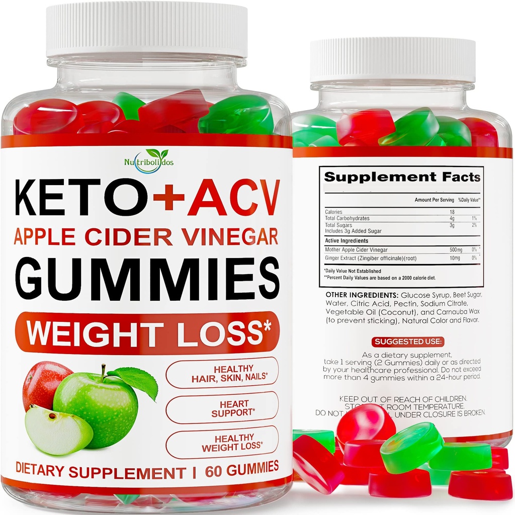 Keto ACV Gummies Advanced Weight Los - ACV Keto Gummies for Weight Los - Keto Gummy Supplement for Women and Men - Cleanse - Detox - Apple Cider Vinegar - Valmistatud USA-s