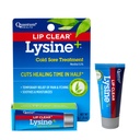 Quantum Health Lip Clear Lüsiin + Külmavalu ravi Soojendus & niisutab suu haavandid - L-Lysine Menthol Calendula & Propolis salv - läbipaistev palavik Blister Healing Balm - 0,25 Oz
