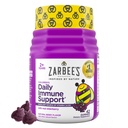Zarbee's Kids Elderberry Immune Support Supplement Gummies, Vitamiinid A C D3 E & Tsink, Elderberry Extract, Gluten & želatiin vaba, Kunstlikud maitsed puuduvad, looduslik marjamaitse, vanuses 2+, 42 Ct