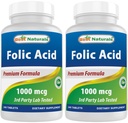Parim looduslik foolhape 1000 mcg (vitamiin B9), 240 tabletti (1000 mcg (pakk 2))