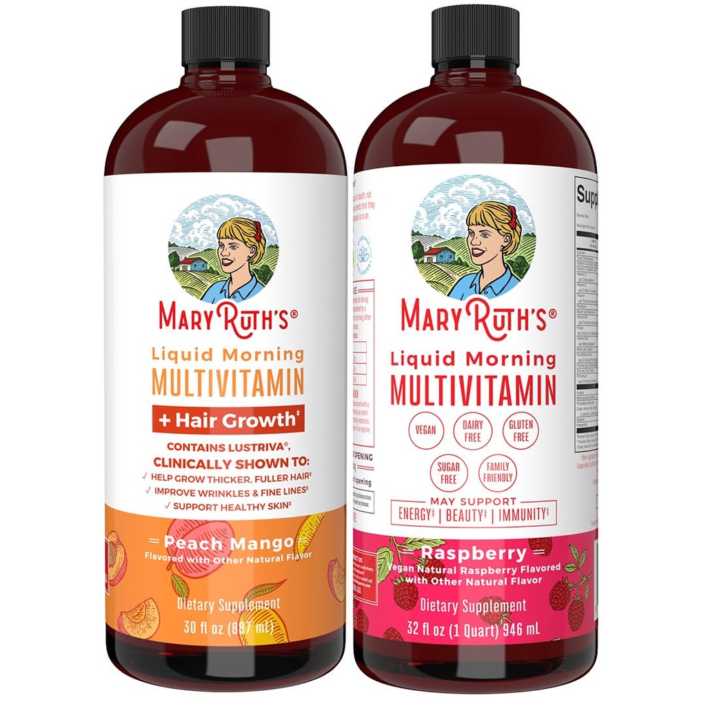 MaryRuth Organics Morning Multivitamiini juuste kasvu Bund