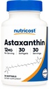 Nutrikostastaksantiin 12mg, 30 Softgels - Non-GMO ja Gluteenivaba
