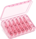 Pill Organizer 3X a Day|Pink Perfection Portal Pill Case|7-Day Weekly Compartment|Stylish Travel Essential for Fashionistas|BPA-Free Health Companion|Luxury Bag Must-Have