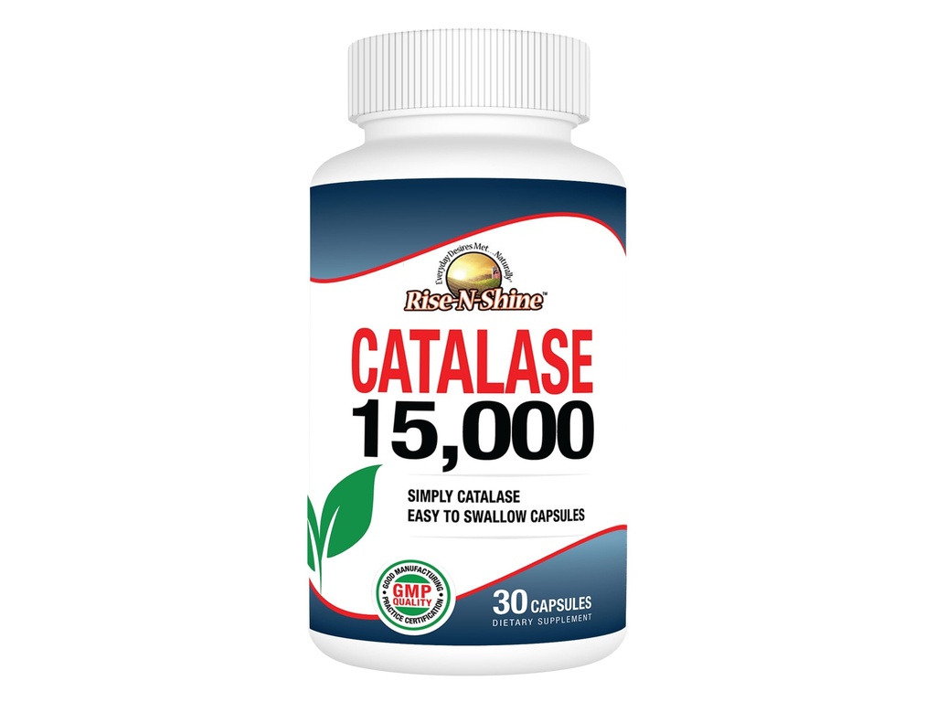 Rise-N-Shine Catalase täiendus 15 000 - võimas antioksüdant ensüüm juuste tervise toetamiseks - juukselisandid tugevaks juuste toetamiseks - 30 kapslit