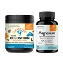 Sandhu's Bovine Colostrum Pulber & Magneesium Glycinate Lüsinaat Kapslid | Aitab Soolestiku, Immuunse Nõmme Ja Une Tugi