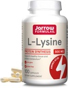 Jarrow valemid L-Lysine 500 mg, toidulisand, aminohape valkude sünteesiks ja tervislike kudede toetamine, 100 kapslit, 100 päeva pakkumine