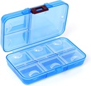 Pill Organizer, Portable Pill Dispenser, 9 kambrit Niiskus-Põhjus Pill Box Purse Vitamiinid, Meditsiin, Kalaõli, Reisi Pill Organizer (sinine)