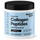 Täiuslik Keto kollageen Peptiidid Valgupulber MCT õli, hüdrolüüsitud kollageeni, tüüp I & III täiendada, Gluteenivaba, Grass Fed, madal carb, Keto kohvikreamer, kollageen naistele ja meestele, maitsestamata