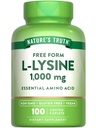 Looduse tõde L Lüsiin 1000 mg | 100 kaetud kapslit | Essentsiaalne aminohape | Vegan, mitte-GMO ja gluteenivaba toidulisand