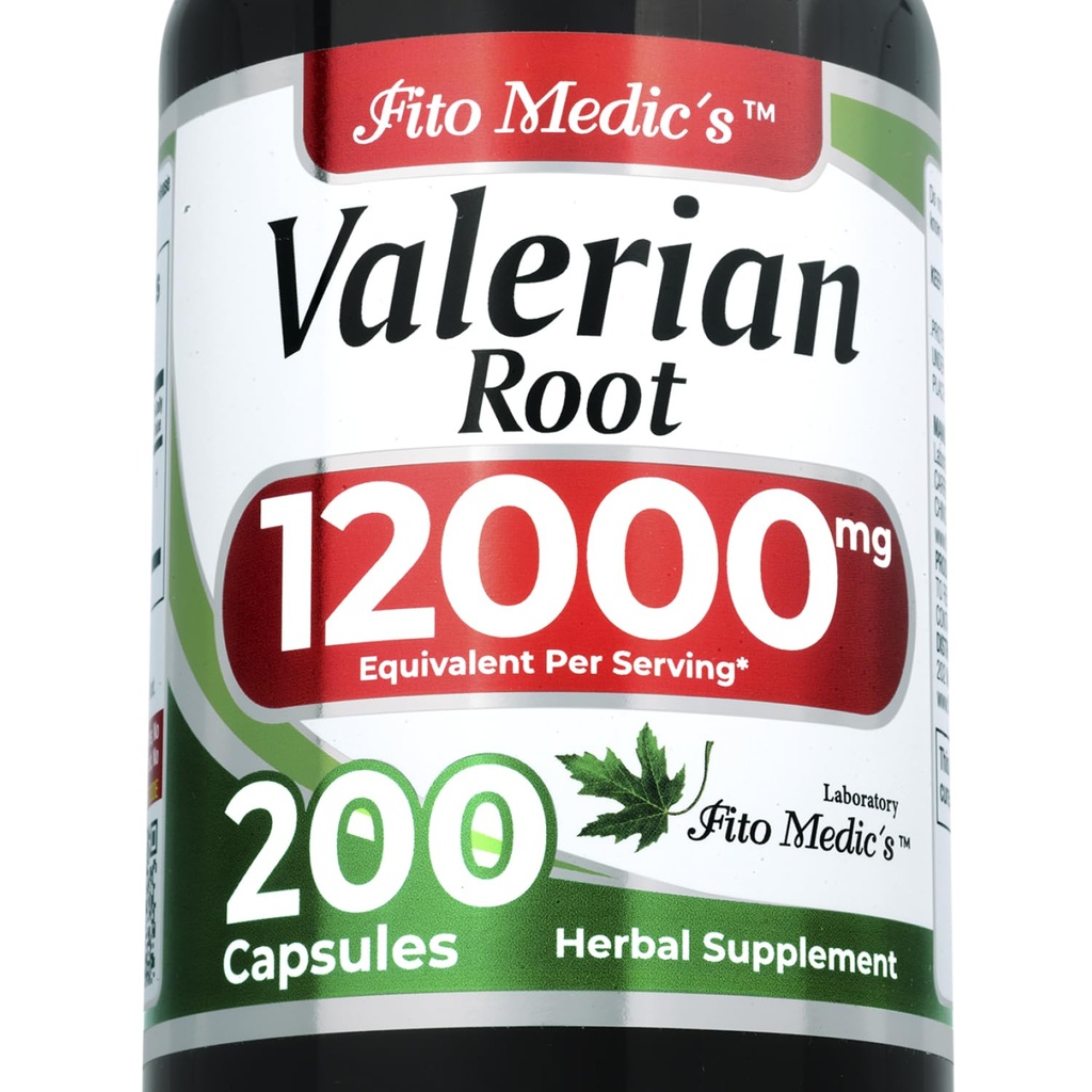FITO MEDIC'S Lab | Valerian Juurkapslid |200 Kapslid |12000 mg | Valerian Juur ekstrakt | Kontsentraadi ekstrakt |Ultra kõrge imendumine.