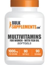 BulkSupplements.com Multivitamiin naistele Softgels - igapäevane multivitamiinilisand, multimineraal naistele, kellel on kalaõli - gluteenivaba, 1 Softgel per Serving (1000mg), 90 Count (pakk 1)