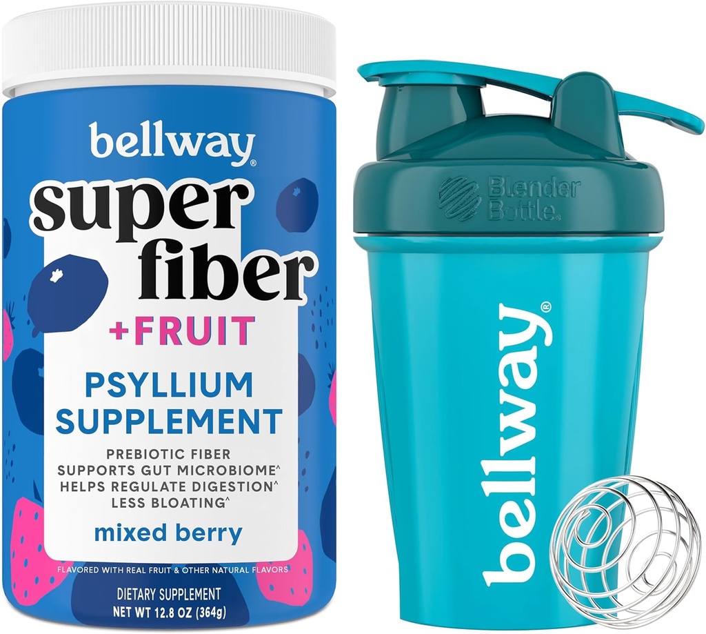 Bellway Super Fiber Pulber + Puuviljad, Segatud Berry Shaker Bottle Bundle