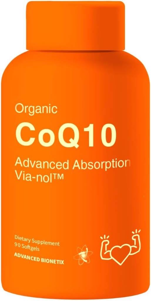 Advanced Absorption 200mg CoQ10 w/Black Pepper Extract, 90 Softgels. Antioksüdandi täiendus, südame ja veresoonte tervis, aju tervis, orgaaniline, gluteenivaba, energia tootmine