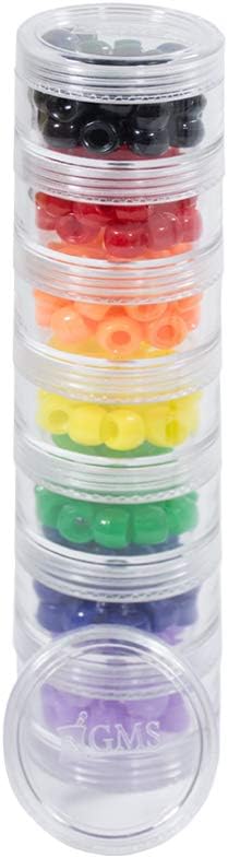 GMS Väike 7 päeva Stack-able Pill Korraldaja Juhtum Ravimid, vitamiinid ja toidulisandid 7 Lids - üks iga kaasaskantav ja eemaldatav konteiner (Selge)