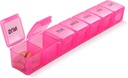 Roosa XL ekstra suur iganädalane ja igapäevane pillide korraldaja pillide / vitamiinide / kalaõli / toidulisandite jaoks (Pink)