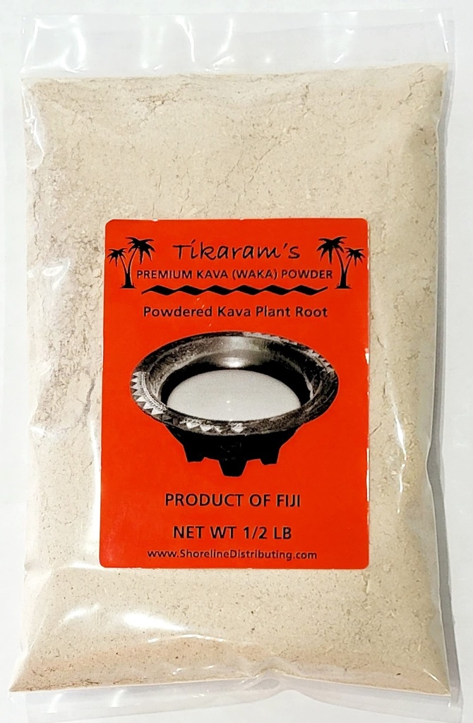 Tikaram's Kava - Premium Fiji Waka (Nobel Lateral Root Kava Powder) 1/2 naela (8oz) - Fiji Market Wholesale, 8oz (1/2 naela)