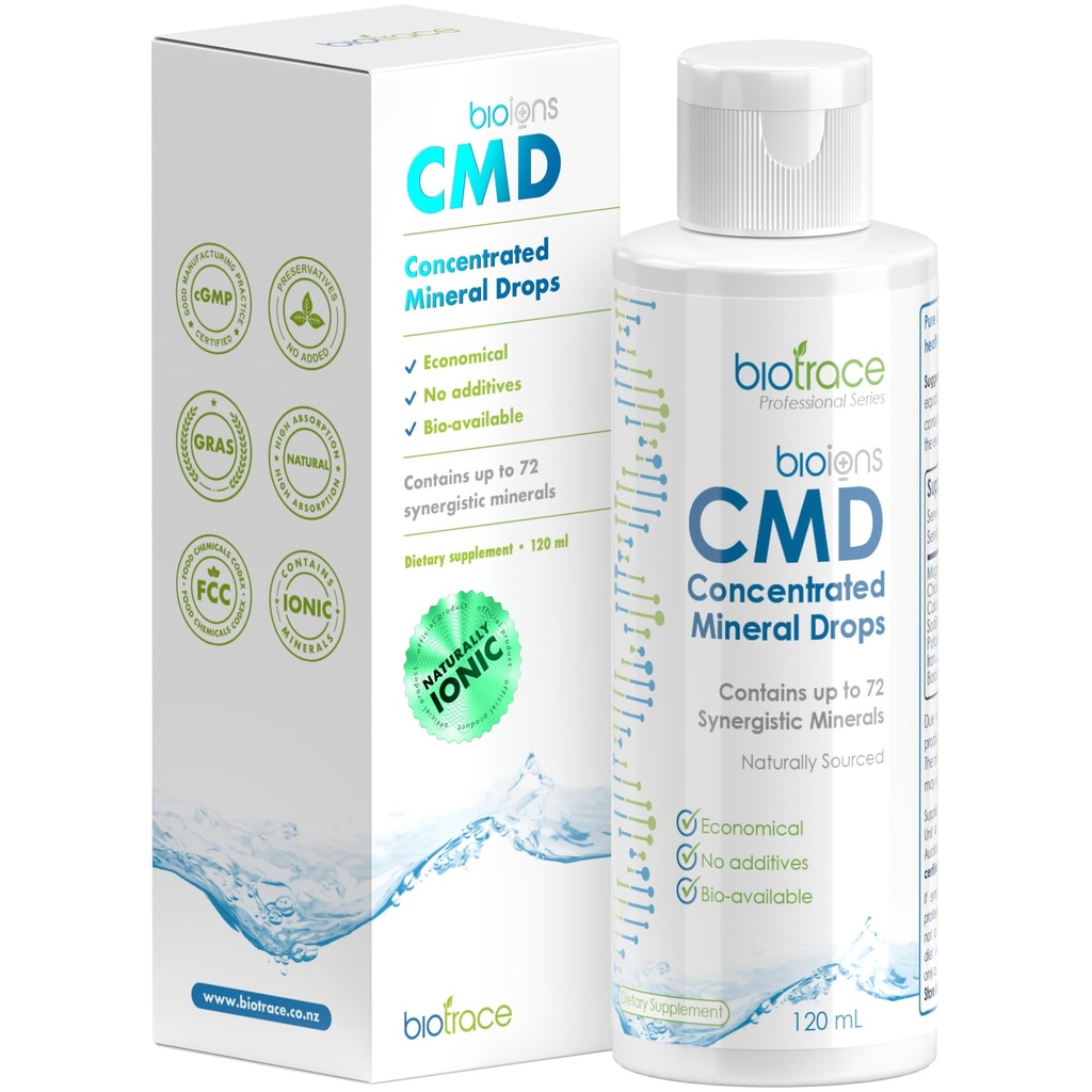 BioTrace Dead Sea Trace Mineral Drops | 72+ Kontsentreeritud jälgedega mineraalid, iooniline vedelmagneesium, kloriid, kaalium | Naatriumi vähesus | energia, elektrolüüdid, hüdraat | 48-päevane varu, 4 fl oz (1. pakk)