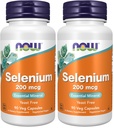 NOW Supplements, Selenium (L-Selenometionine) 200 mcg, Essential Mineral *, 90 Veg kapslid (Pakk 2)