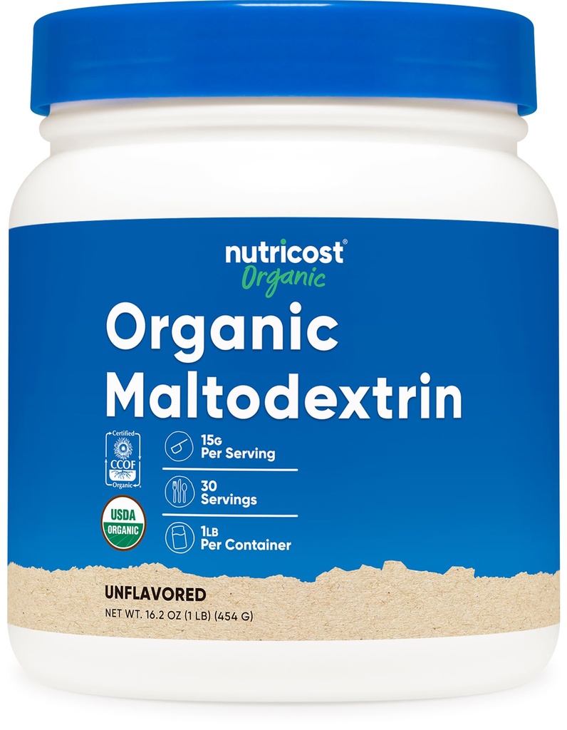 Nutrikost Orgaaniline Maltodekstriin Pulber 1lb - Gluteenivaba, Non-GMO