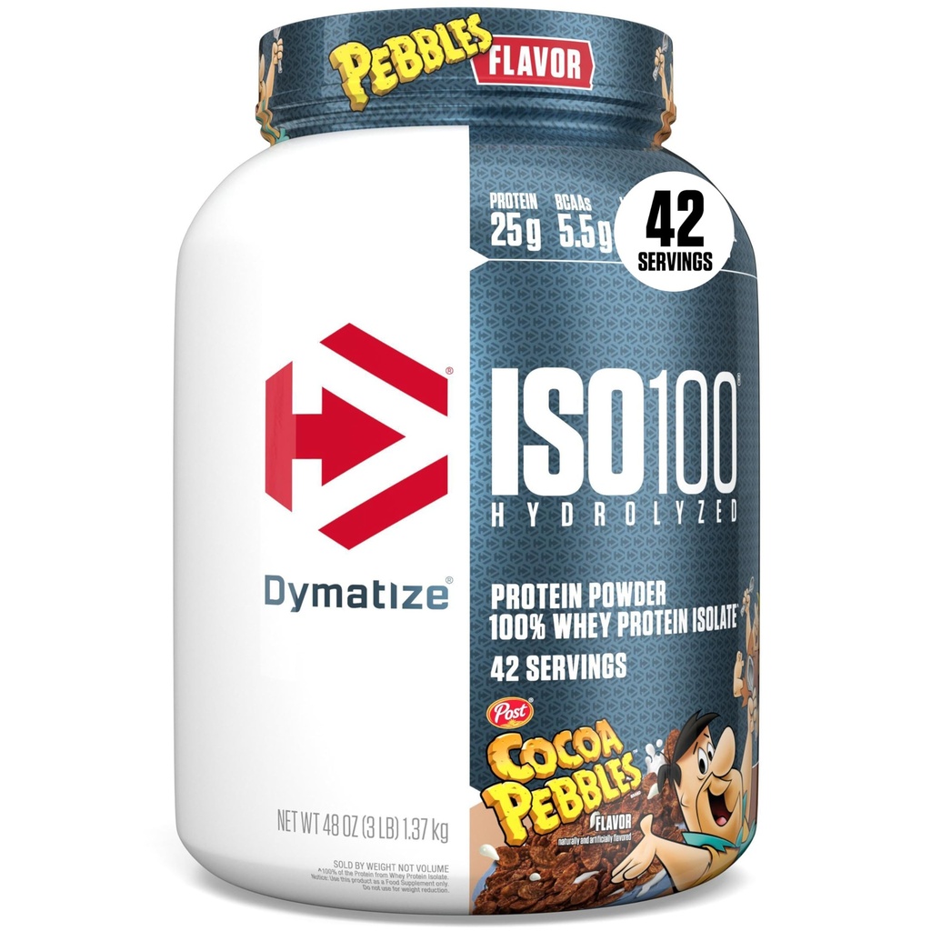 Dümatiseeritud x Kakao veeris ISO100 Vadakuvalgu pulberisolaat, 25 g valku, 5,5 g BCAA-d, 120 Cal., gluteenivaba, 1g Rasv, 1g Suhkur, 2g Carb (42 Servings)