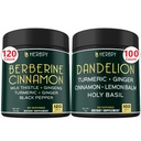 Bundle 7in1 Berberine HCl & 6in1 Dandelion Supplement - toetada immuunsüsteemi, seedimist ja südame tervist