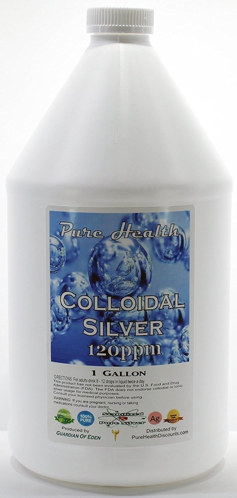 1 Gallon Certified Lab Testitud Kolloidhõbe 120ppm Mitteleeching Plastic Jug + Vaba Täidetud Dropper Pudel poolt puhas tervise allahindlusi, allikas võite usaldada