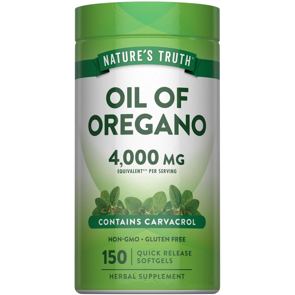 Looduse Tõe Õli Oregano Softgels | 4000 mg | 150 Count | Non-GMO & Gluteeni Vaba Taimne Täiendus