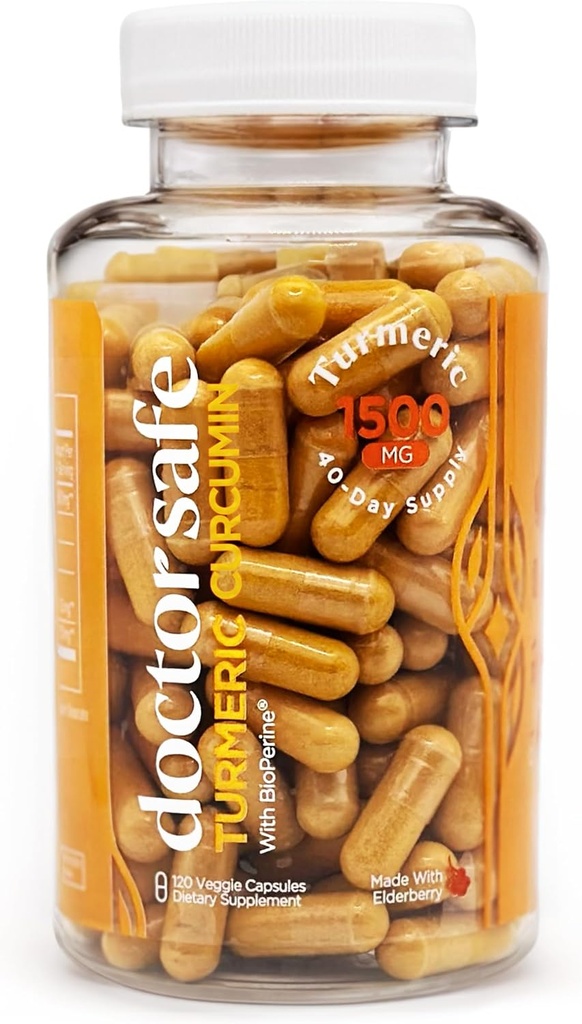 Kurkumiini must pipar ekstrakt 1500mg - kõrge imendumine Ultra potentne kurkumlisandi 95% kurkuminoidid ja bioperiin - Non GMO kurkumiini kapslid ühine tugi - 120 kapslit