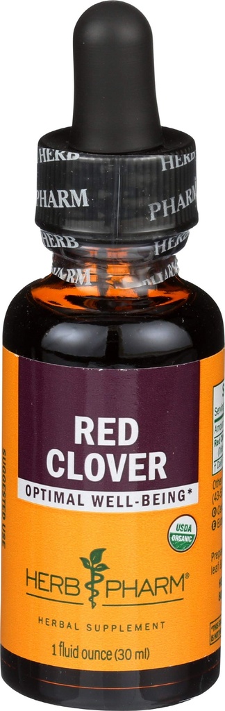 Herb Pharm Certified Organic Red Clover Vedelik Extract, 1 Fl Oz