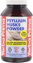 Yerba Prima Psyllium Husks Fiber Powder, 12 Ounce - Natural Fiber Supplement - Colon Cleanse - Soolestiku Tervis - Vegan, Non-GMO, Gluteenivaba