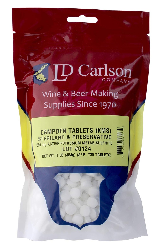 Campden tabletid (kaaliummetabisulfit) - 1 lb. lahtiselt