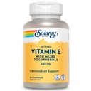 SOLARAY Vitamiin E 400 IU (268 mg), kuiv vorm - looduslik allikas, segatud tokoferoolid E-vitamiin - antioksüdantide lisand, PMS ja menopausitoetus - 60-päevane garantii, Lab kontrollitud - 100 Serv, 100 kapslit