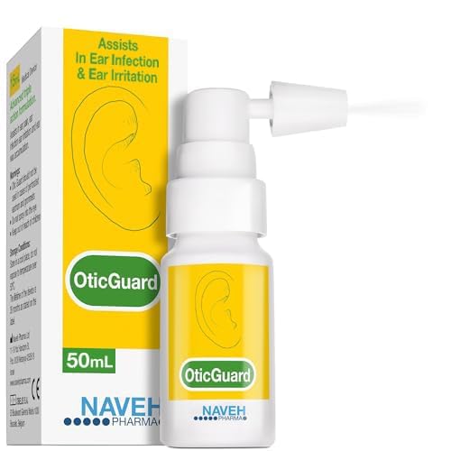 NAVEH PHARMA® Otic Guard - Natural Ear spray tilgad | Organic Taimne Sweet Oil Blend 3 in 1| Sügelev kõrva, Swimmer's Ear, & Ear Wax Emoval | ummistunud kõrvad | 0,5 Fl Oz